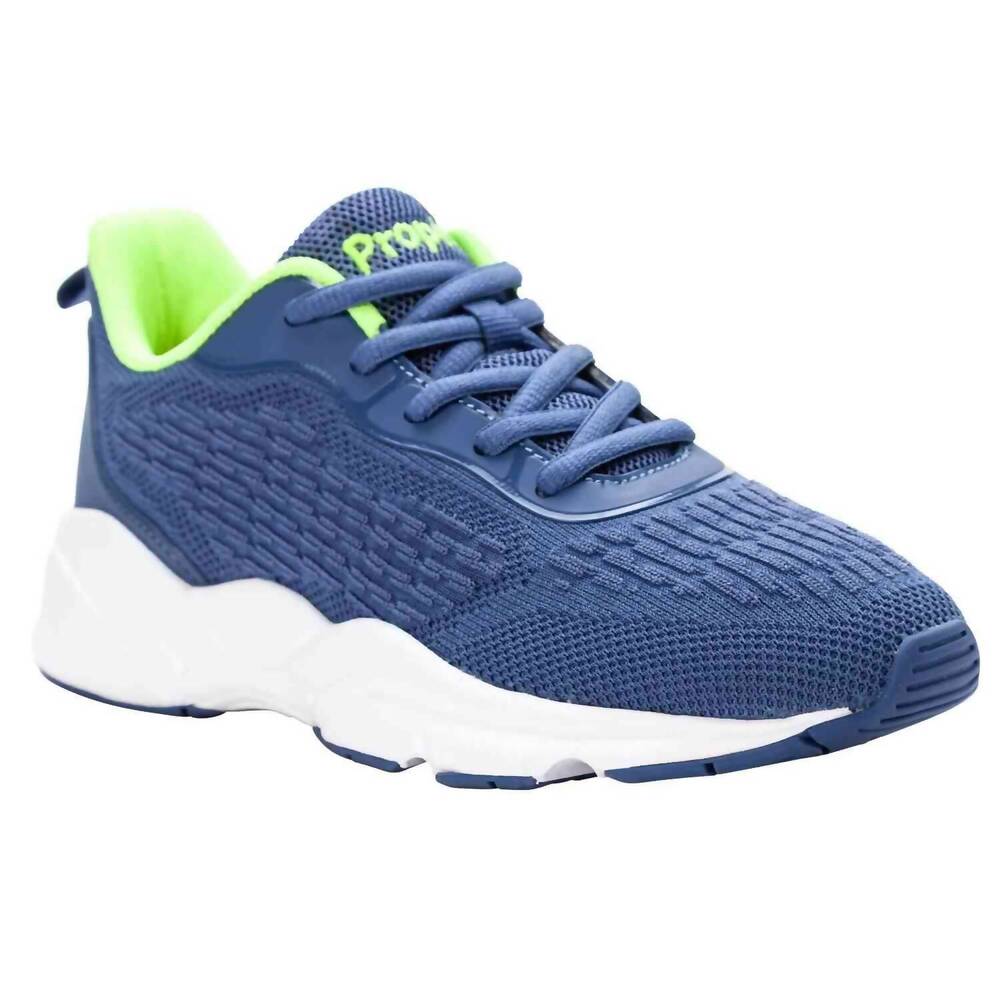NEW PROPET women's stability strive lace up sneakers in denim/green